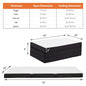 Tri-Fold Memory Foam Mattress with Collapsible and Washable Cover