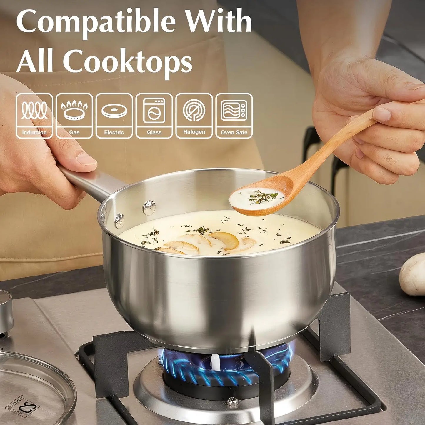 Stainless Steel  18/10 Cookware Set 10 Piece