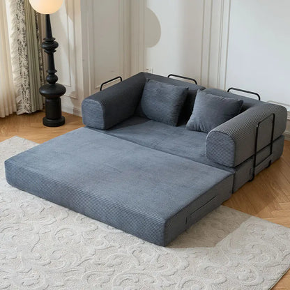 79'' Boneless Couch Foldable Convertible Futon Sleeper Sofa Bed