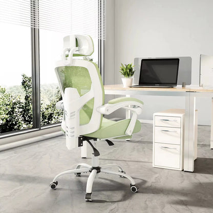 Ergonomic Reclining High Back Mesh Chair Lumbar Support Pillow