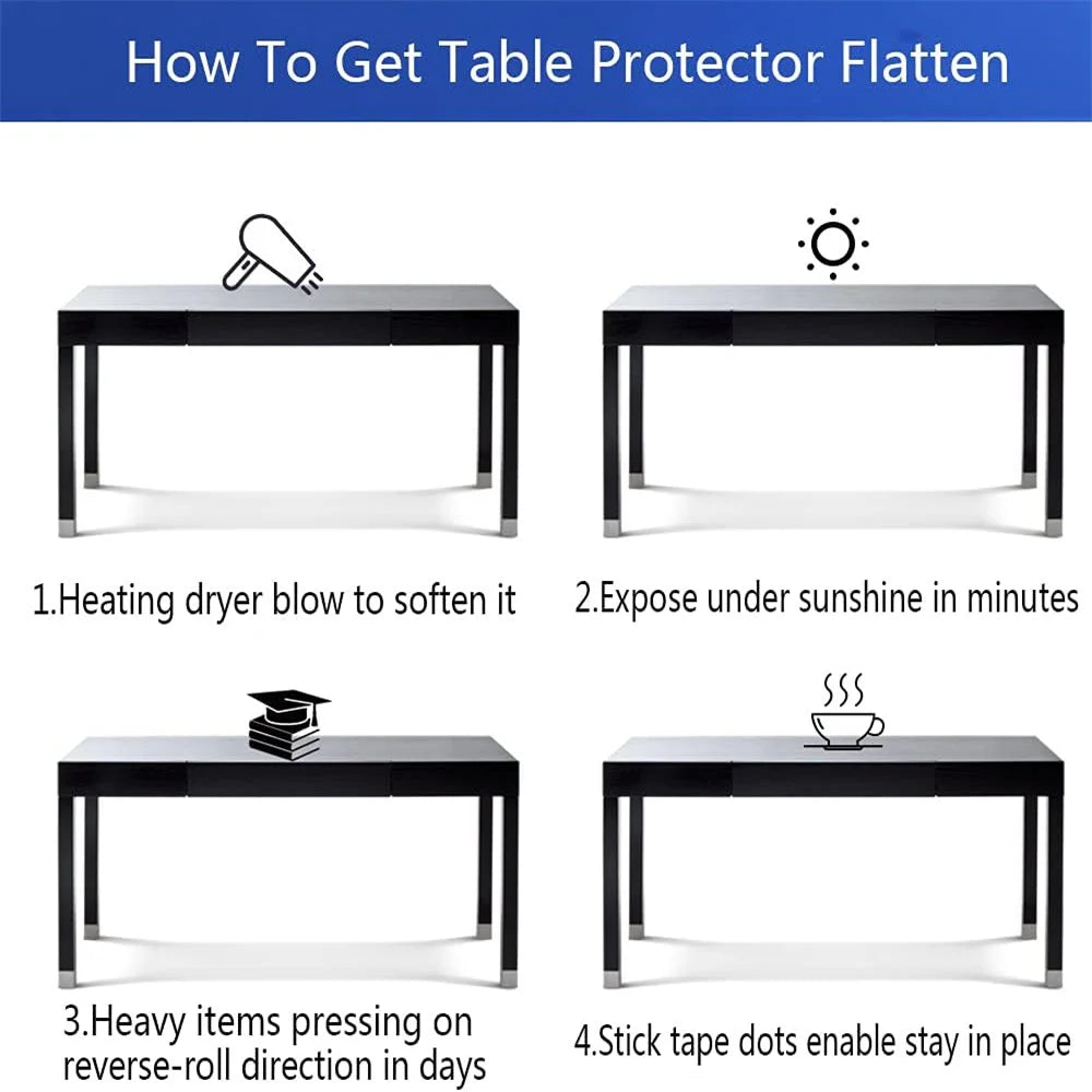 Durable 1.5mm PVC Table Cover - Waterproof, Oil-Proof & Scratch Resistant