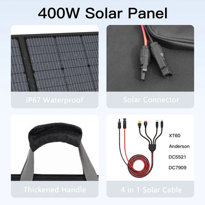 400W 220W 110W Lightweight Portable Solar Panel