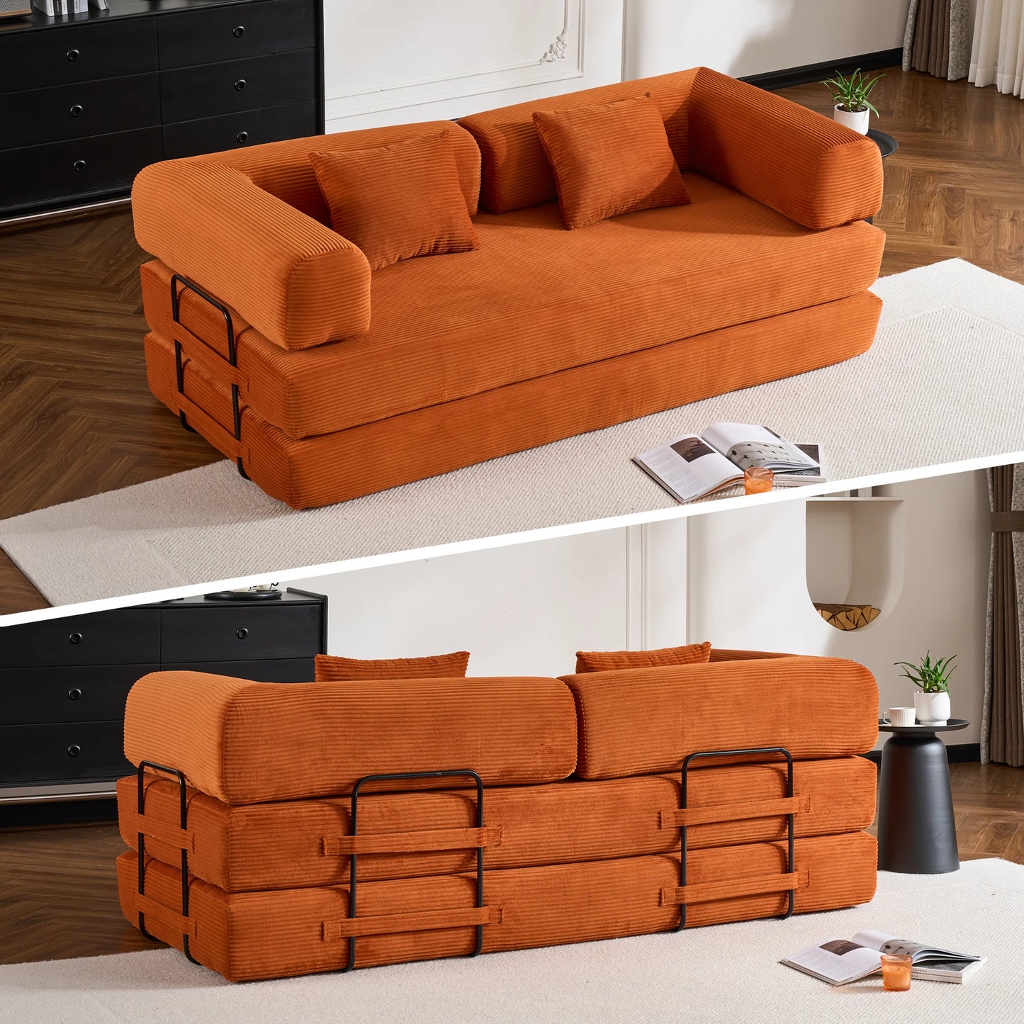 79" Folding Convertible Sofa Bed,