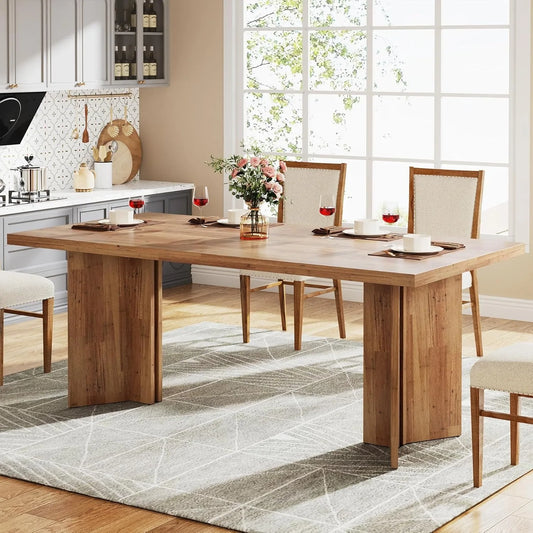 Large 63-inch Farmhouse Kitchen Table