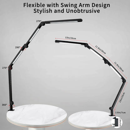 LED Desk Lamp with Clamp Flexible 4 part arm