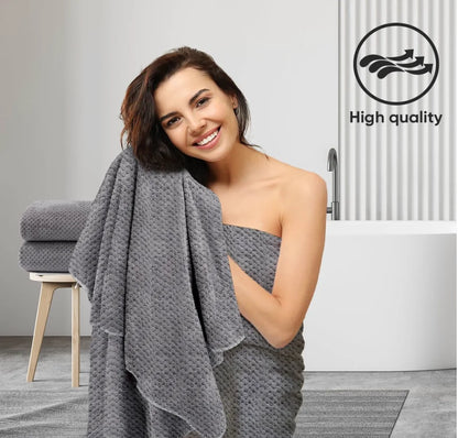 Bath Towel Set Pack of 2, (27 x 54 Inches) Microfiber Ultra Soft Highly Absorbent