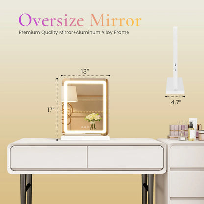 LED Vanity Mirror with  Dimmable 3 Color Lights
