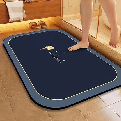 1pc Diatomite Bath Mat Quick Dry Super Absorbent Non-slip