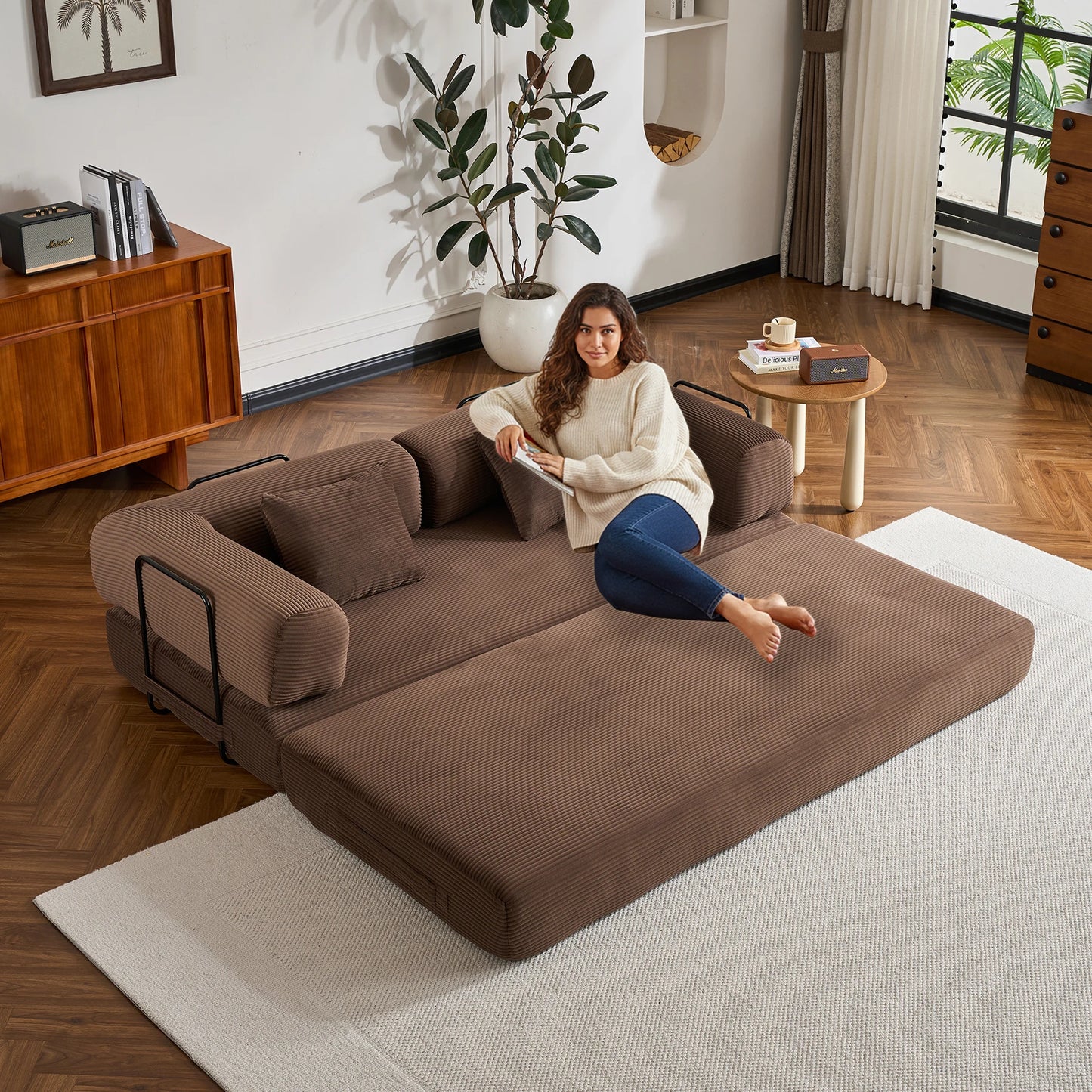 79" Folding Convertible Sofa Bed,