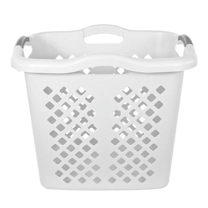 2 Bushel Plastic Laundry Basket Hamper with 4 Handles Toys Sports Equipment