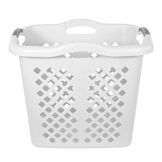 2 Bushel Plastic Laundry Basket Hamper with 4 Handles Toys Sports Equipment