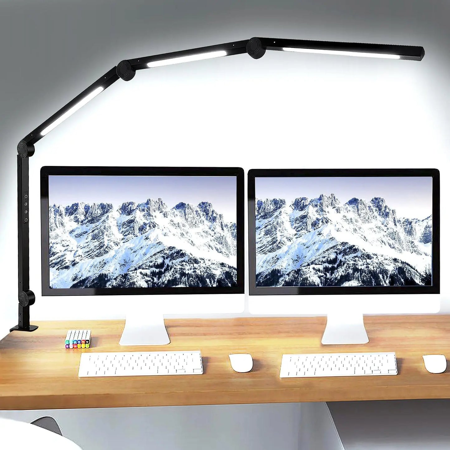 LED Desk Lamp with Clamp Flexible 4 part arm