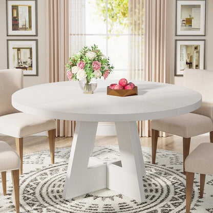 Round Beautiful Wood Dining Table for 4