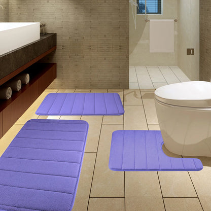 Super Absorbent Bath Mat Memory Foam Carpet Non-slip