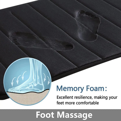 Super Absorbent Bath Mat Memory Foam Carpet Non-slip