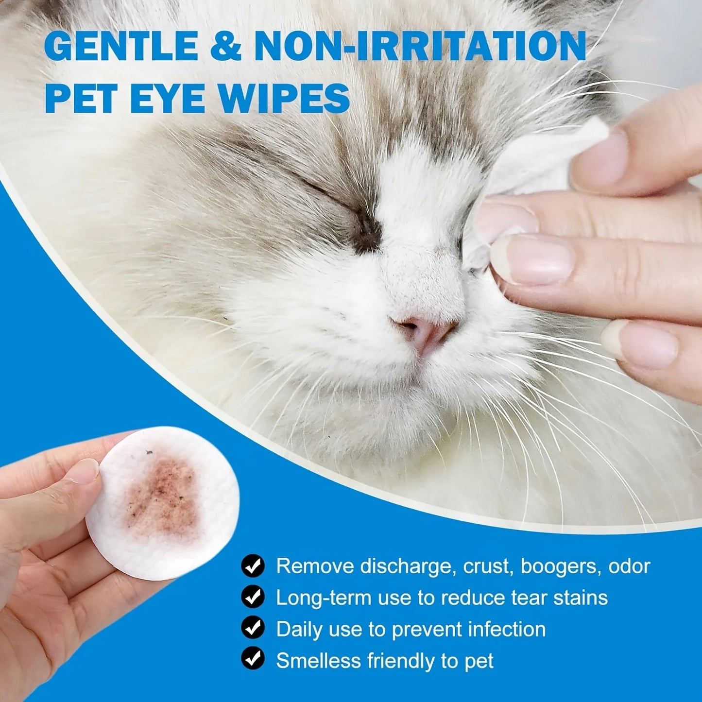200pcs Eyes Wipes For Dogs & Cats