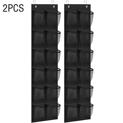 12 Pockets Over the Door Shoe Organizer