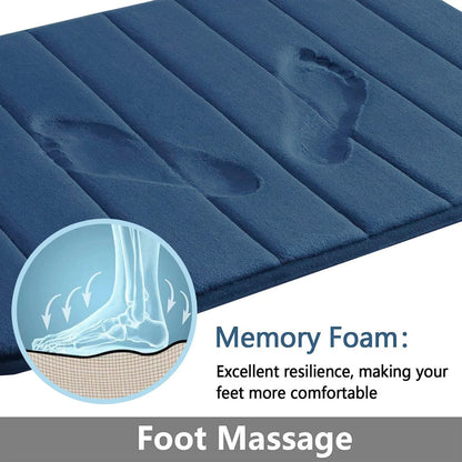 Super Absorbent Bath Mat Memory Foam Carpet Non-slip