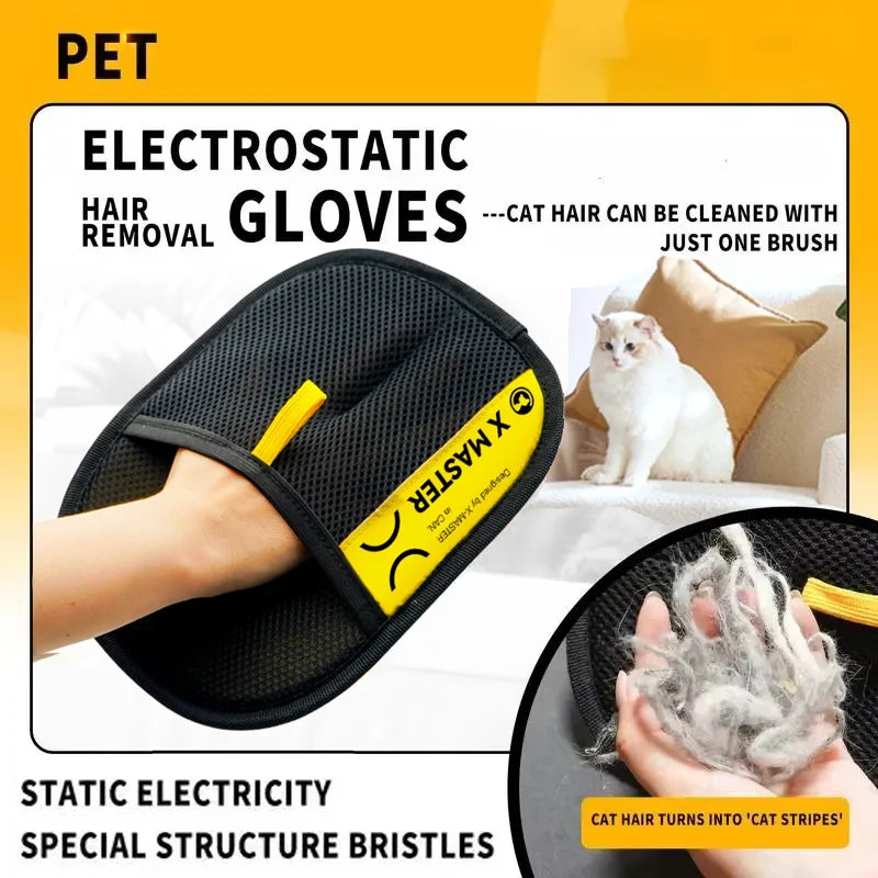 electrostatic Pet hair removal gloves,