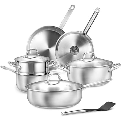 Stainless Steel  18/10 Cookware Set 10 Piece