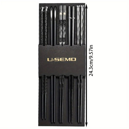 Nordic-Style Alloy Chopsticks  Set  Dishwasher Safe