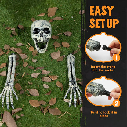 3 Pcs Skeleton Halloween Decorations