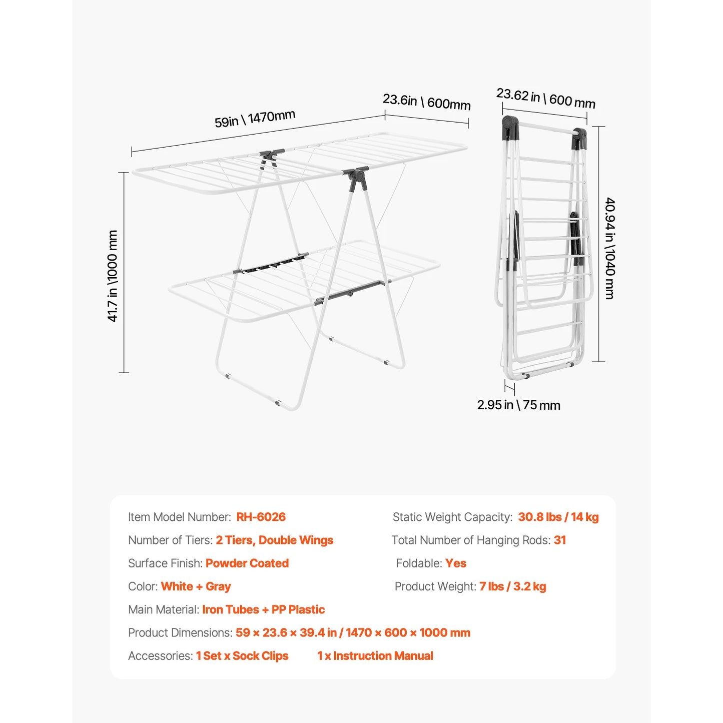 Clothes Drying Rack Foldable