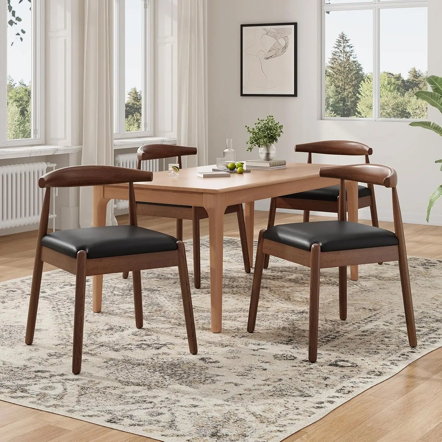 Dining Chairs Set of 2, Mid-Century Modern