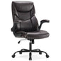 Ergonomic PU Leather Padded Chair Swivel Wheel With Lumbar Support