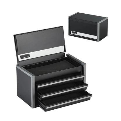 8.6in 3 Drawers Portable Metal Tool Box