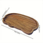 Japanese Style Acacia Wood Tray Rectangular Serving Plate Heat Resistant