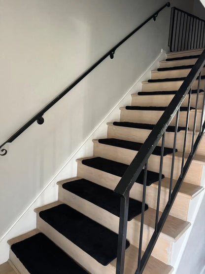 Bullnose Non-Slip Stair Treads -Ultra Plush- Washable Self-Adhesive