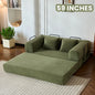 79'' Boneless Couch Foldable Convertible Futon Sleeper Sofa Bed