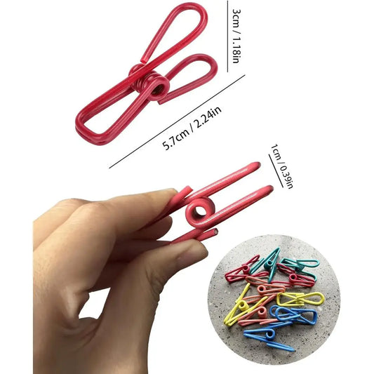 10-Pack Metal Bag Clips for Multipurpose Use: Organize Kitchen, Laundry, and More with Strong Grip Closures
