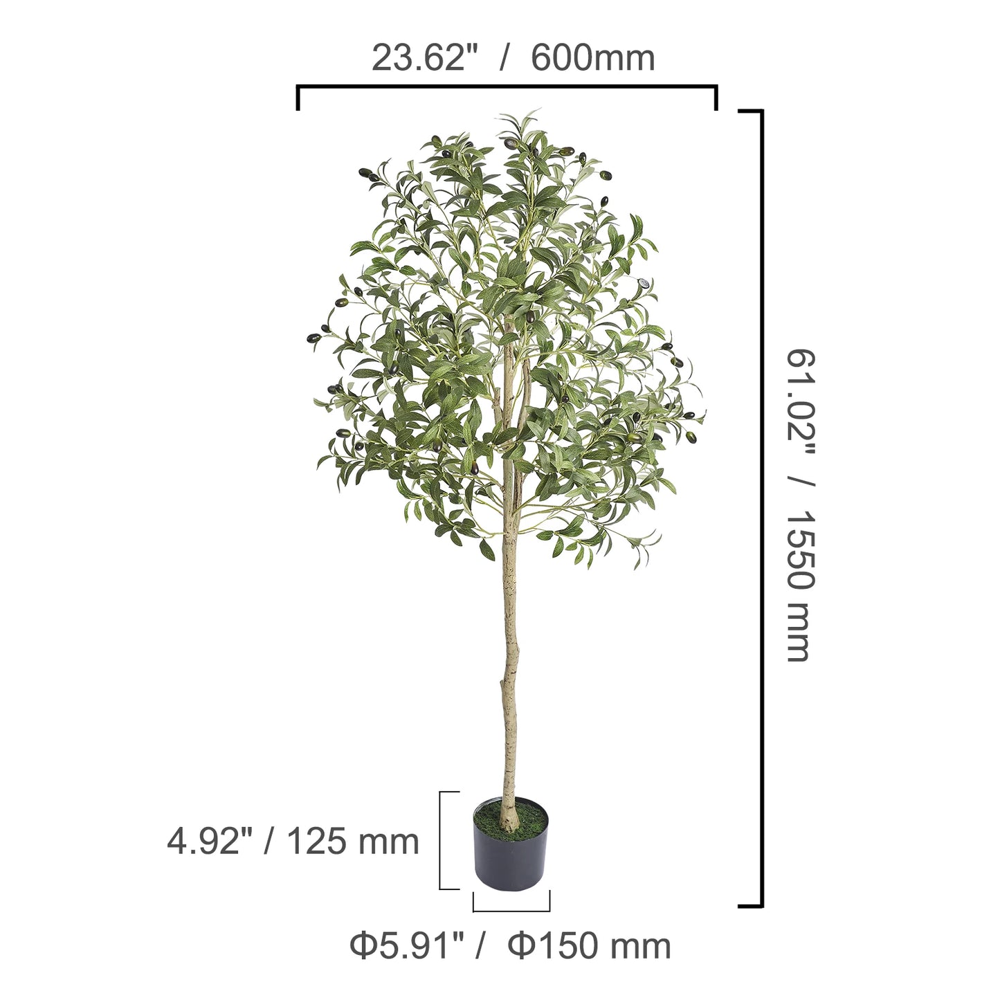 Artificial Olive Tree 4/5/6FT Tall
