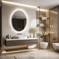 LED Bathroom Mirror Backlit Round Vanity Mirror Anti-Fog Dimmable Makeup Mirror