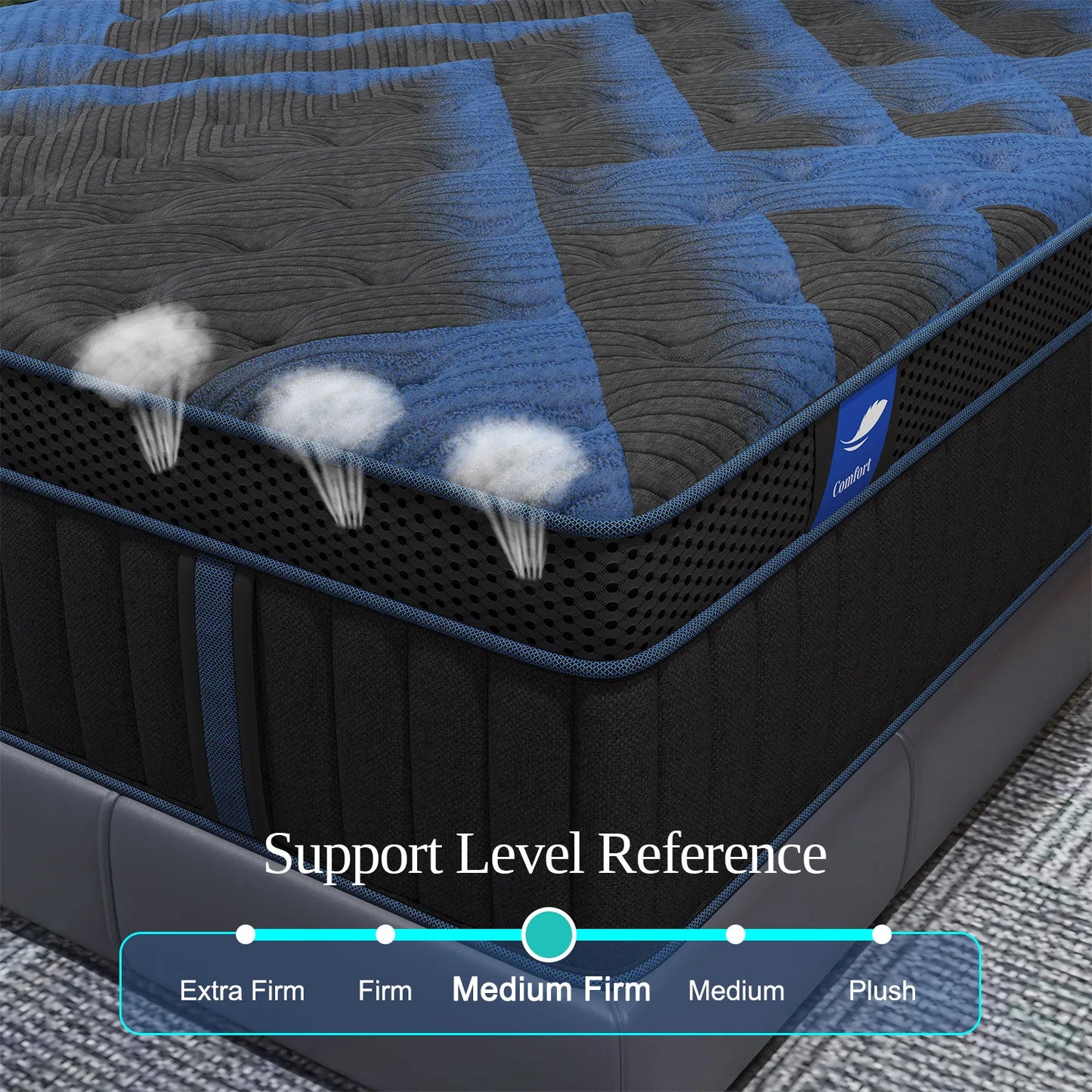 12"Gel Memory Foam Hybrid Pocket Spring Mattress Twin Full Queen King