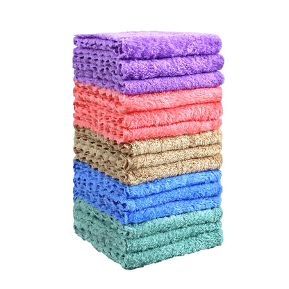 20pcs Soft Absorbent Solid Color Washcloths