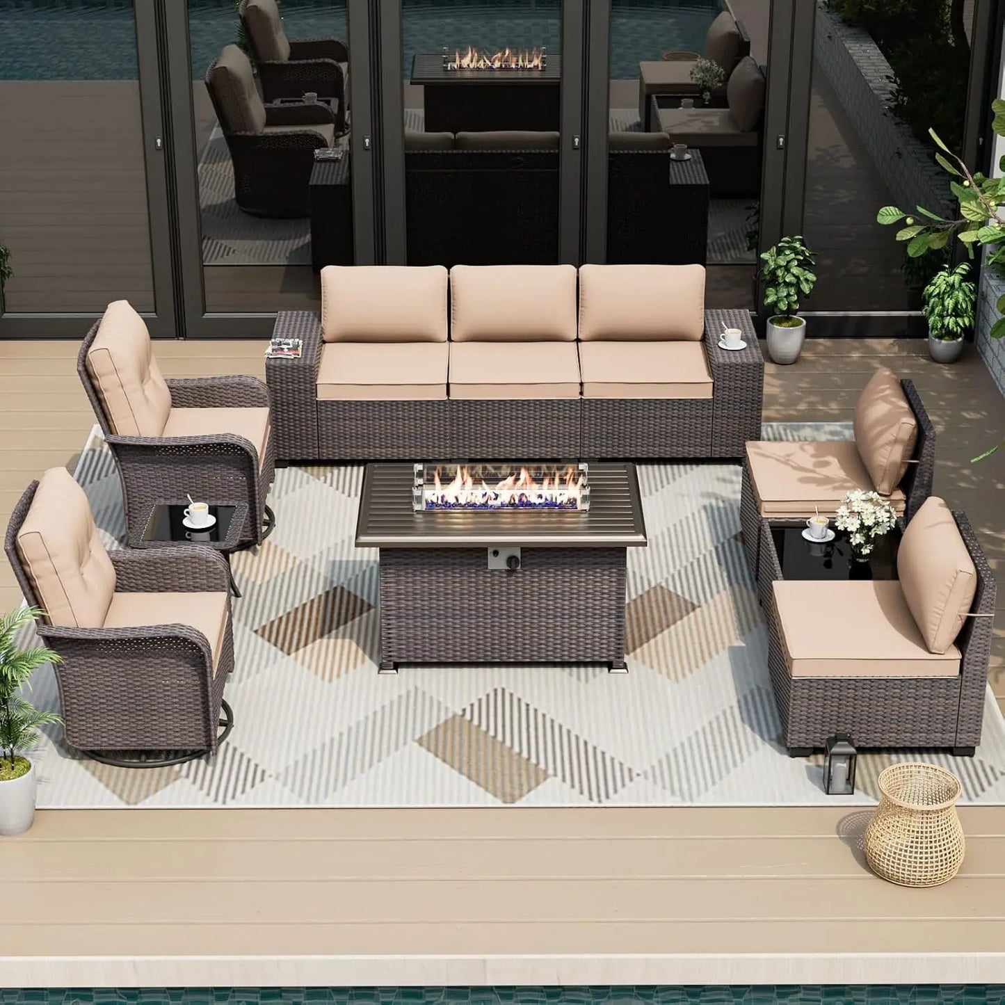 10 Pieces Patio Furniture Set