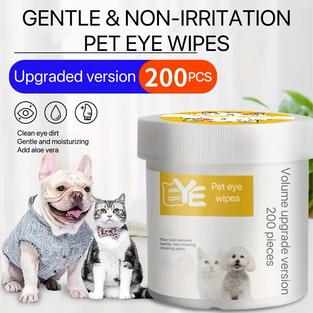200pcs Eyes Wipes For Dogs & Cats