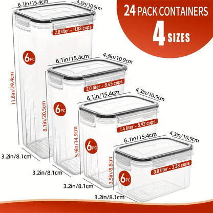 24Piece Airtight Food Storage Containers Set BPA-Free