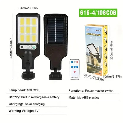 4 pc Solar Outdoor LED Wall Light