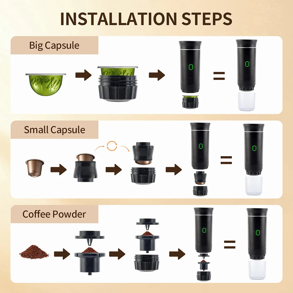Wireless Electric Portable Espresso Coffee Machine