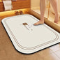 1pc Diatomite Bath Mat Quick Dry Super Absorbent Non-slip