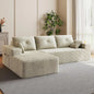 109" Boneless Couches for Living Room Modular Sectional Sofa with Oversized Chaise, L-Shape Cloud Couch with Deep, Customized
