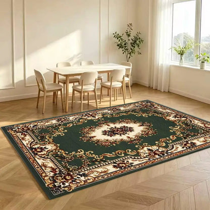 Green Traditional Persian Medallion Area Rug