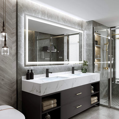 48"X24" LED Bathroom Mirror with Lights, Anti-Fog, Dimmable, Backlit + Front Lit,