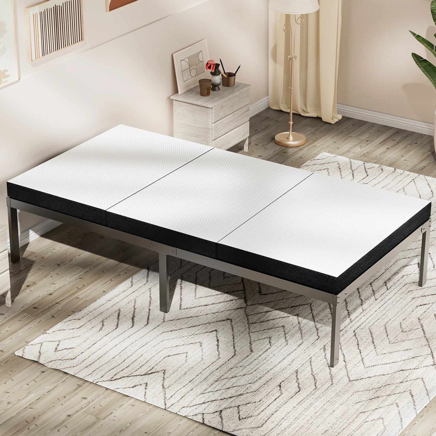 Tri-Fold Memory Foam Mattress with Collapsible and Washable Cover