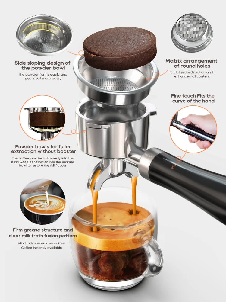 HiBREW 20Bar Semi Automatic Espresso Coffee Machine