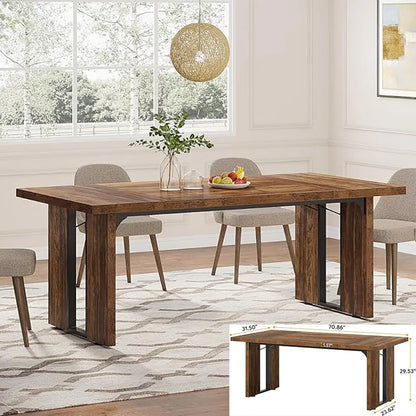 Large 63-inch Farmhouse Kitchen Table